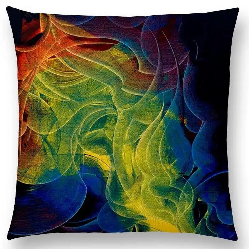 Neuankömmling Abstrakt Gedruckt Flexibel Freiheit Wunderschöne Elegante Linien Farbenfroh Herrlich Layering Kissenbezug Sofa Wurfkissen