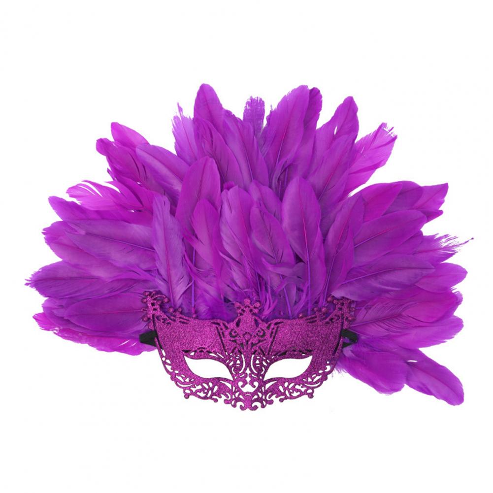 Party Masquerade Masque Feather Decorative Masque Elegant Feather Masquerade Mask Carnival Headpiece Set for Women for Prom