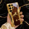 Galloping Steed Art Electroplated Golden Phone Case For Samsung Note 10 20 A06 A07 A12 A13 A14 A15 A16 A17 A22 23 25 Glass Cover