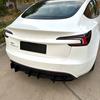 For Tesla Model 3 Highland 2023 2024 2025 Refit Rear Bumper Diffuser Lip Lower Spoiler Blade Wind Knife Splitter Plate Body Kit