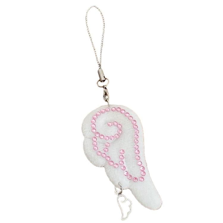 Unique Charm Themed Key Chain Backpack Ornament Artistic Wing Shape Phone Chain Elegant Decoration