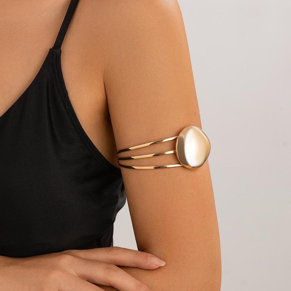 European and American Three-Layer Open Arm Bracelet for Women