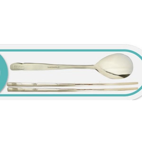 Kitchen Art Domestic Golden Lucky Pig Titanium Stainless Steel Spoon Luck and Wealth Design Bulk Packaging Set of 4, Korean Popular Tableware