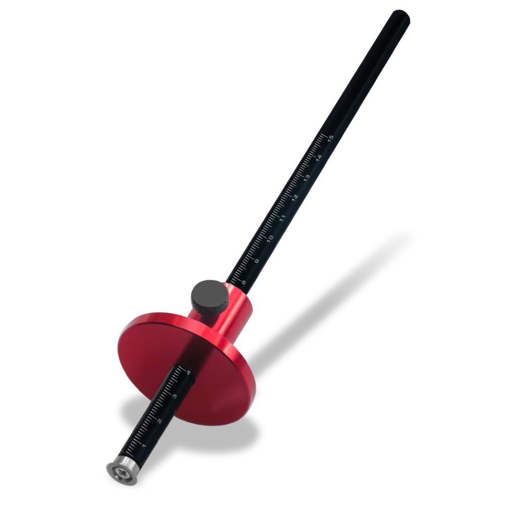 Parallel Line Drawing Wheel Marking Gauge With Inch & MM Scale Wood Marking Tools Scriber Ruler