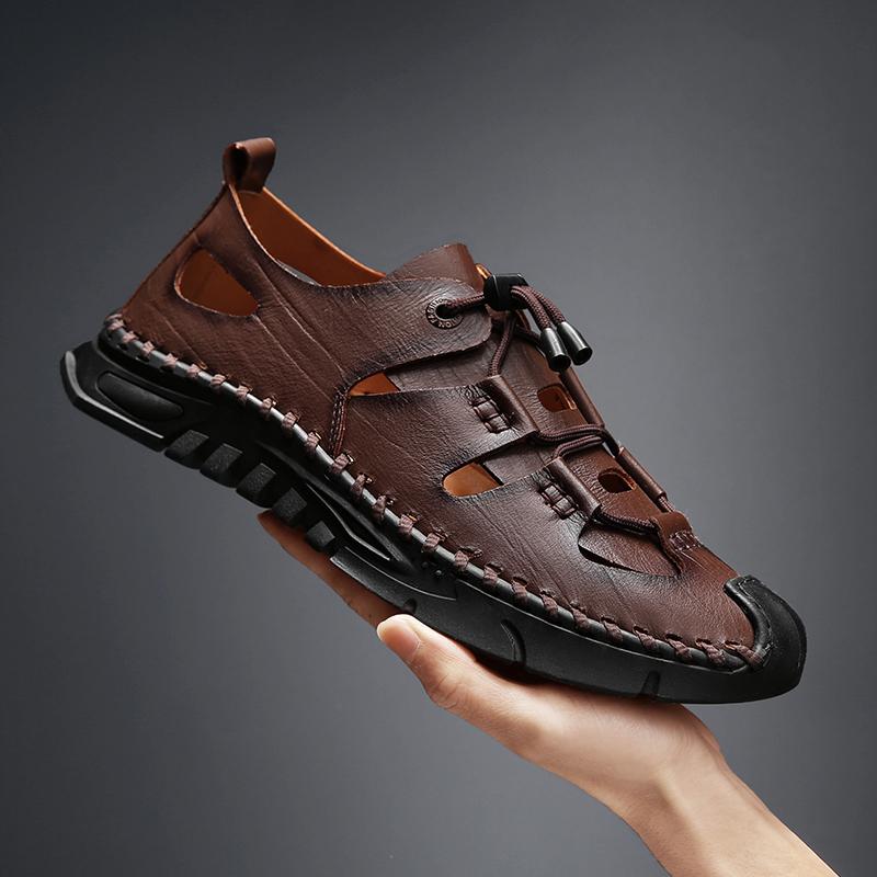 

Летние дышащие мужские сандалии легкие уличные пляжные сандалии повседневная обувь 39 темно-коричневого