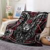 1PC Satan Print FlAannel Blanket, High quality Comfortable for All Seasons, Home Decor, Warmth and Comfort