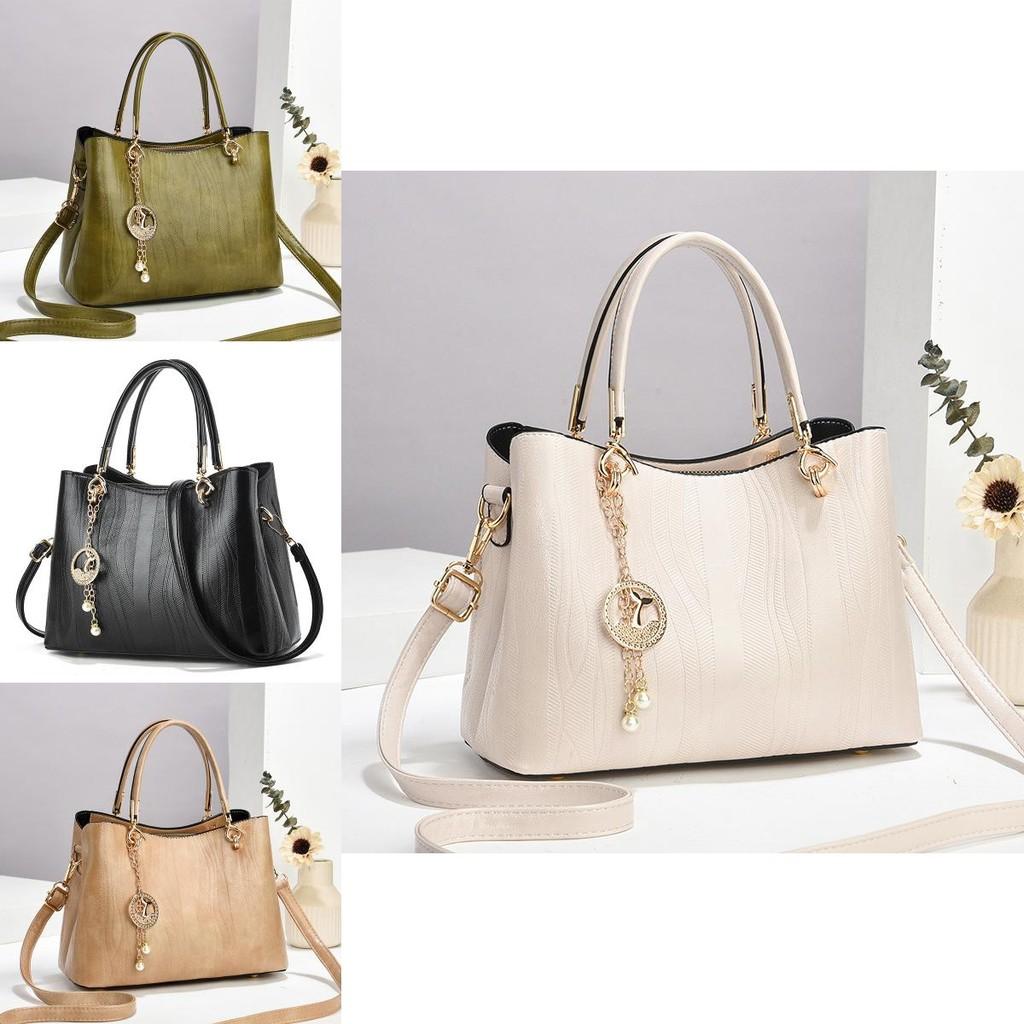 Chic And Stylish Pu Handbag For Fall Winter With Versatile Shoulder Strap And Zipper Closure