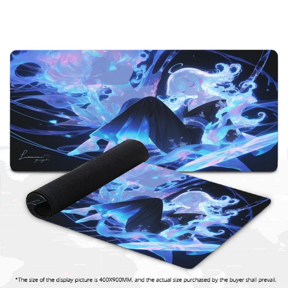 Starry Sky Girl Large Mousepad XXL Deskmat Pc Gaming Keyboard Table Mats Non-Slip Rubber Mouse Mat Gamer Computer Accessories
