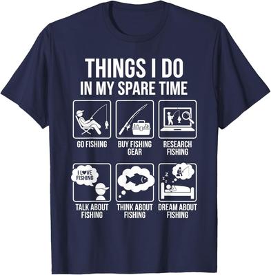Things I Do In My Spare Time Funny Fishing Humor T-Shirt
