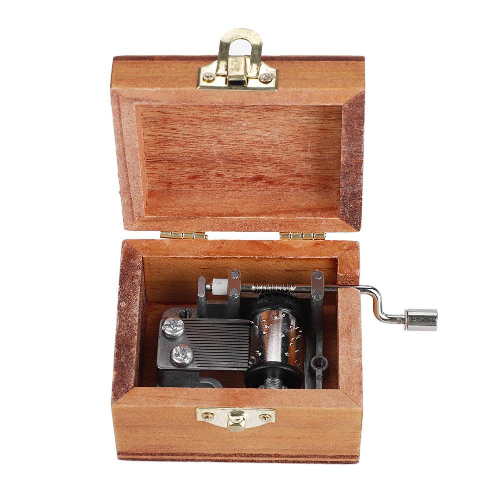 

1шт деревянная рукоятка музыкальная шкатулка механическая классическая поделка подарок на день рождения (Сова)