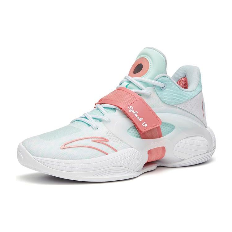 Anta Water Flower 5 Hawaii Beach Shock Absorption Non-Slip Wear-Resistant Low-Top Basketball Shoes Men sneaker White Green Pink 112321108-2