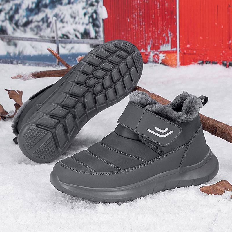 Men's Winter Non-Slip Sports Dad Shoes - Thickened Velvet Lining, Snow Boots for Seniors, Large Sizes Available
