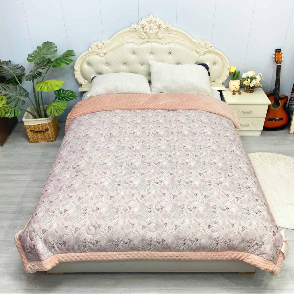 Cozy Winter French Knitted Cotton Blanket - Machine Washable, Warm, Skin-Friendly, Thickened Fleece Quilt