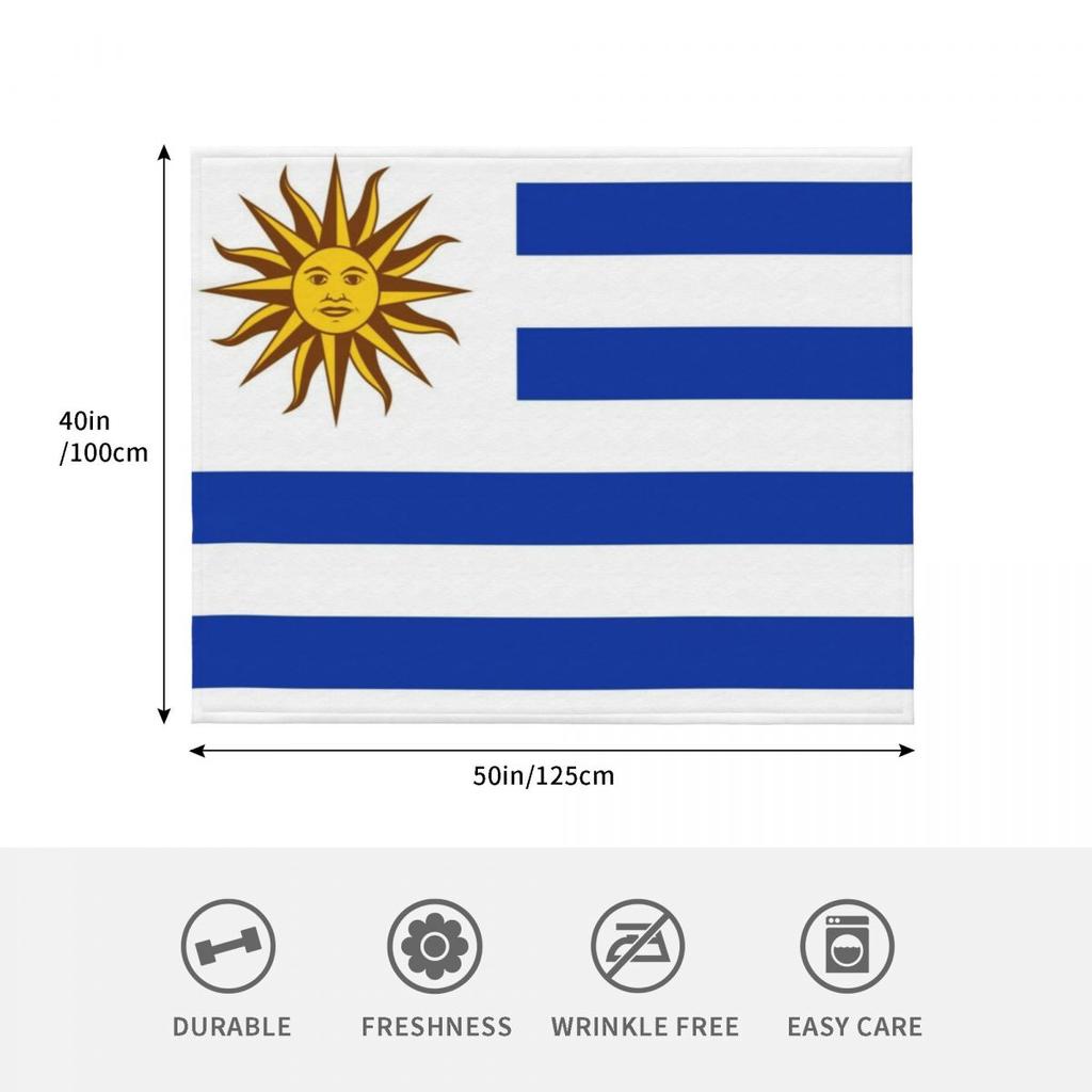 Flag Of Uruguay Throw Blanket Bed Plaid Blankets For Bed Decorative Beds Blankets And Throws Nap Luxury Throw Blankets