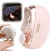 Elektrische Nagelschere mit Doppelgeschwindigkeit und LED-Licht, Wiederaufladbarer Trimmer für Senioren, Rosa