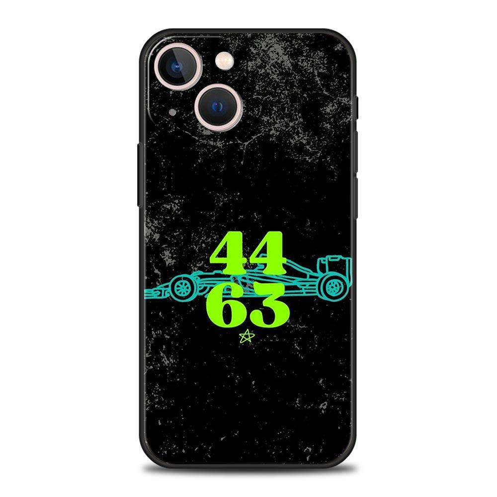 

Luxury Phone Case For Apple iPhone 11 15 14 Pro MAX 12 13 7 8 Plus X XR XS MAX SE Silicone Black Cover Funda F1 Number 33 iPhone 14 Pro