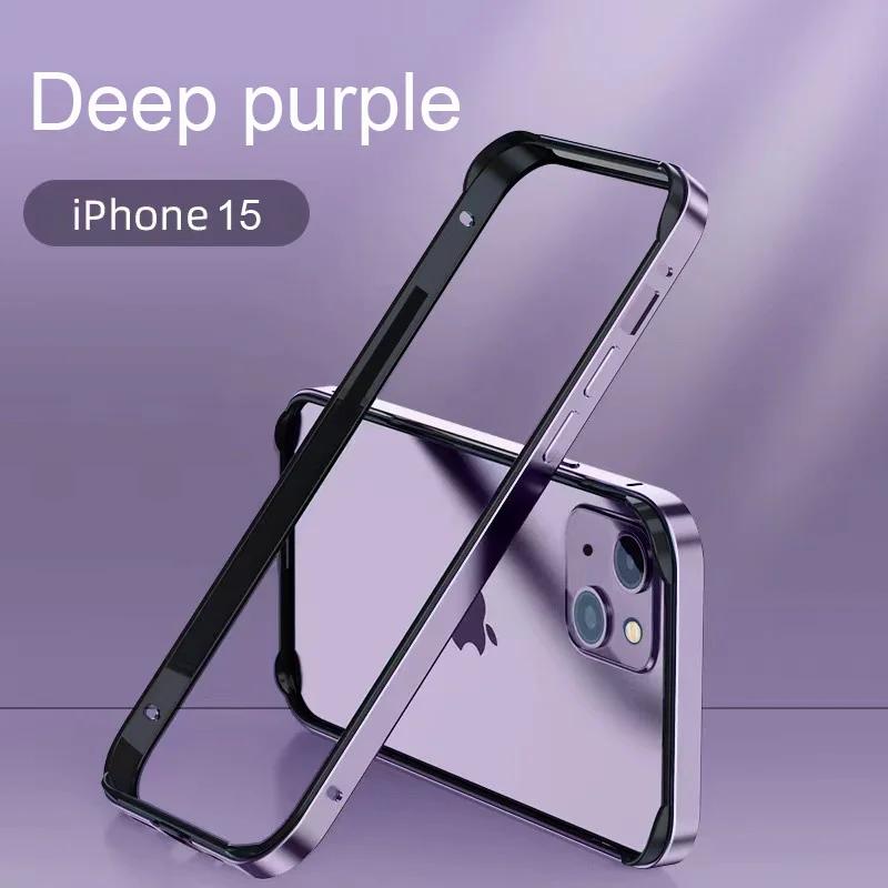 Hybrid Silicone Frame Aluminum Metal Phone Case For 17 16 15 14 13 12 11 Pro Max Better Heat Bumper