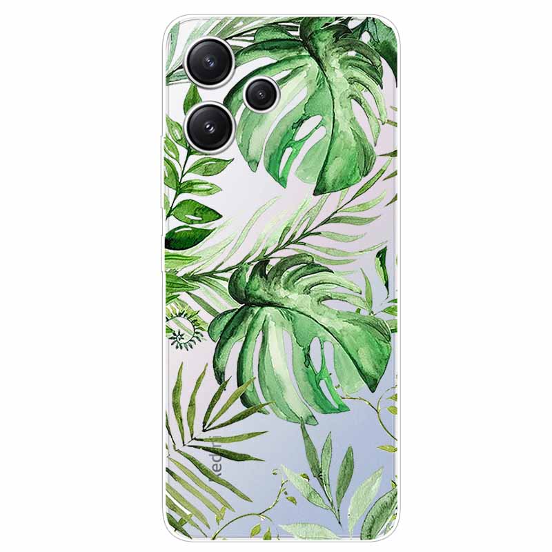For Xiaomi Redmi 12 Case Flowers Clear TPU Silicon Funda Capa On for Redmi 12 4G / Redmi12 5G Soft Covers Transparent Coque Bags