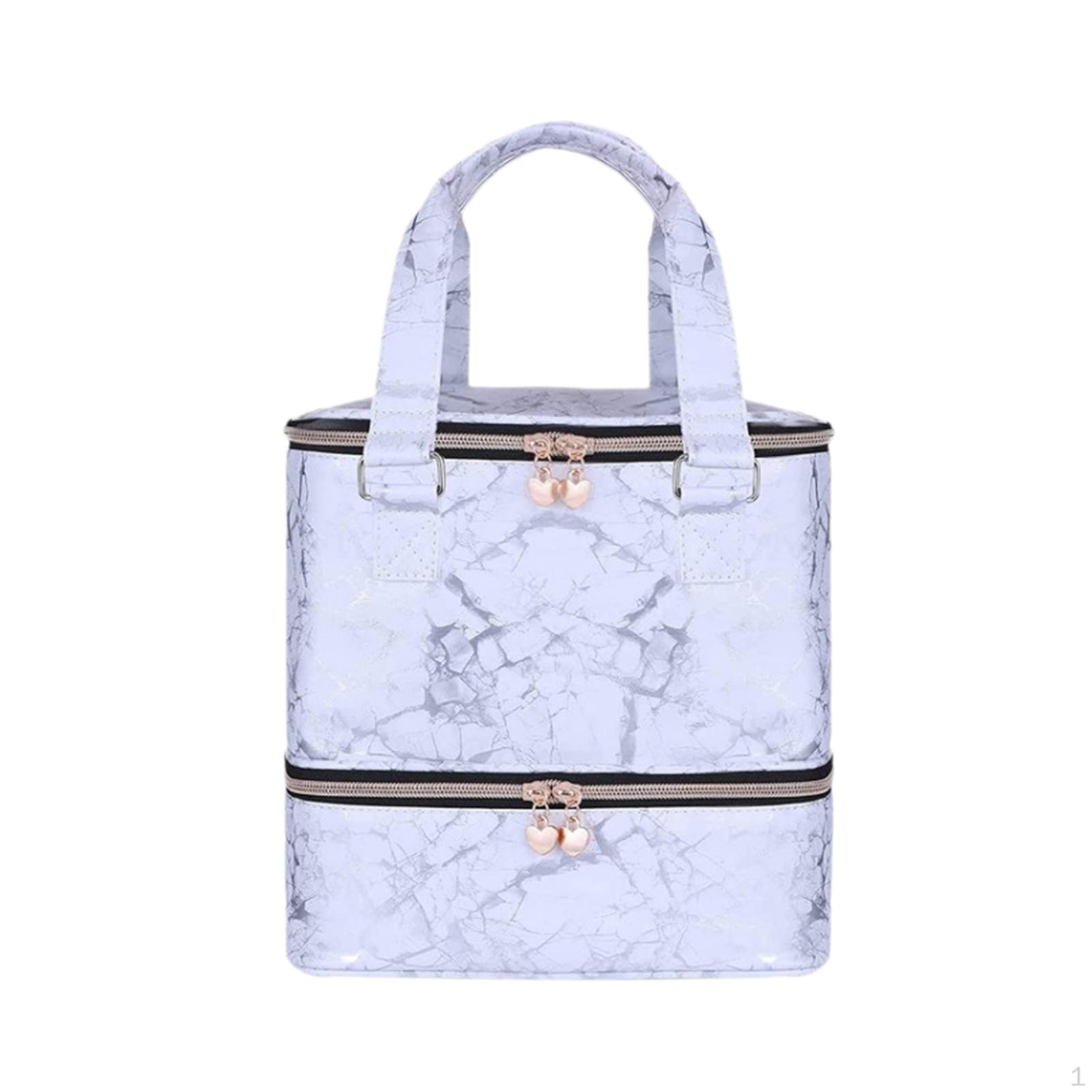 

Двухъярусная сумка для хранения лака для ногтей, держатель для ногтей, большая вместимость, дорожный органайзер,