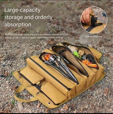 Heavy-Duty Roll-Up Tool Bag for Electricians & Cars – Waterproof Automotive Tool Organizer, Multi-Pocket Mechanic Storage Pouch