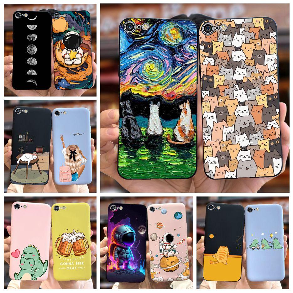 Für Apple iPhone SE 2020 Hülle Stylische Bonbon-Lackierte Rückseite 4,7'' Weiche Silikon-TPU-Handyhülle Für iPhone SE 2022 2020 Fundas