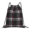 Custom GTI Tartan Drawstring Backpack Women Men Lightweight Foldable Sport Gym Sackpack Portable Sacks for Training