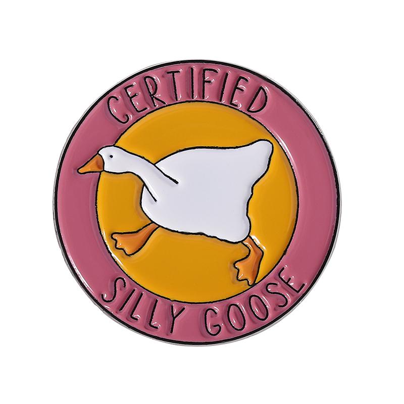 5-7PCS/SET Enamel Pins Custom Silly Goose Club Brooches Lapel Badges Clothes Animal Jewelry Gift for Friends