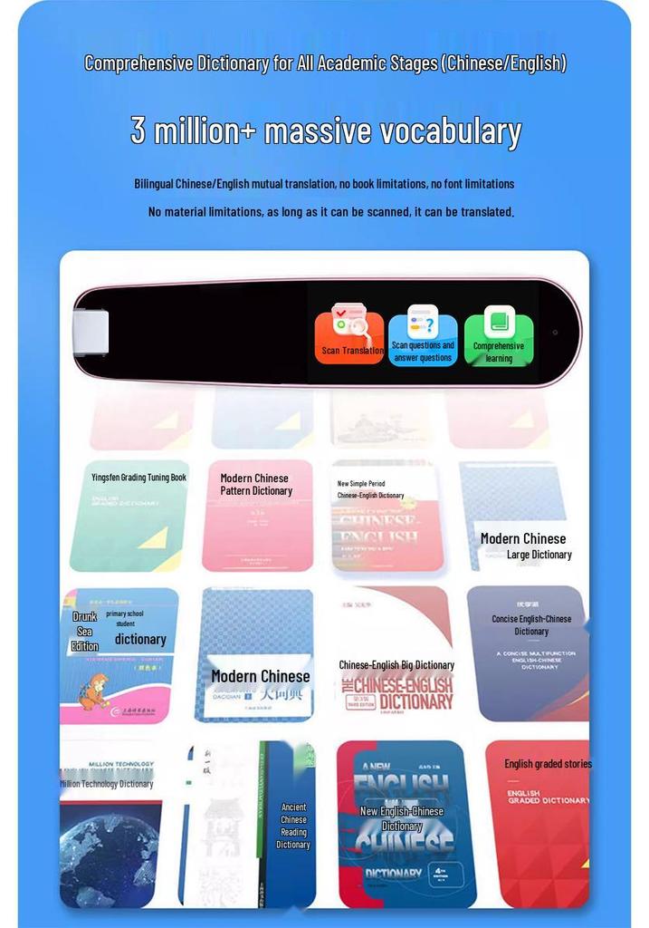 Smart 1.97" Scan-Read Translation Pen for All-Subject English Learning