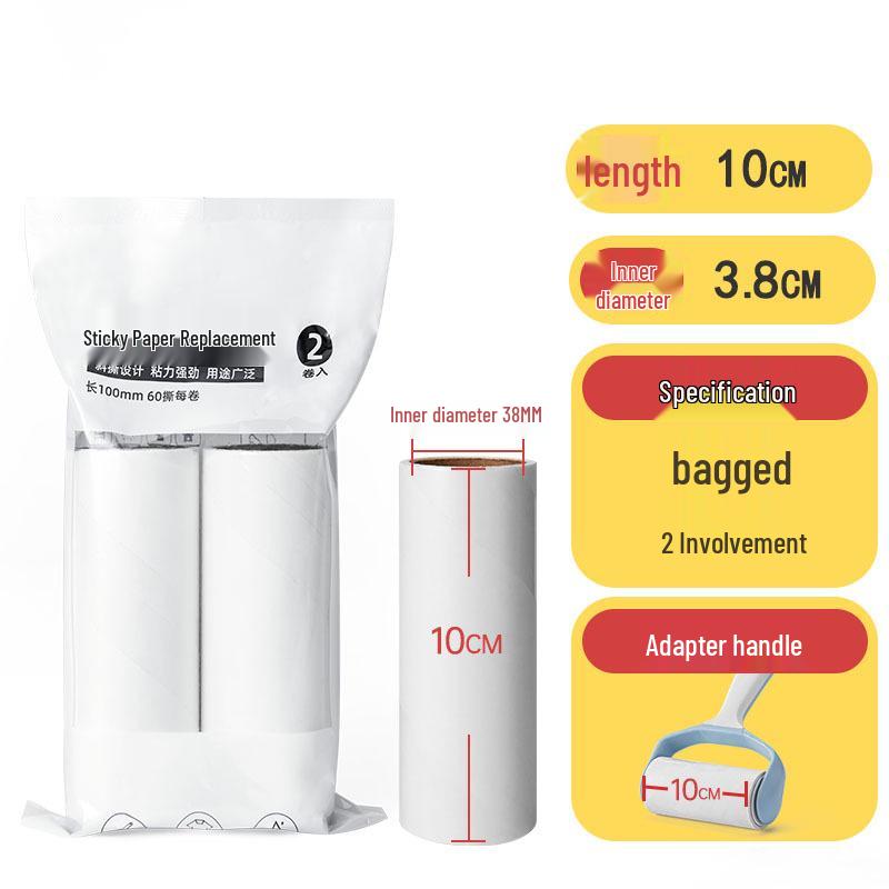 Pet Hair Remover Lint Roller with Angled Tear-Off Adhesive - No Marks, No Damage