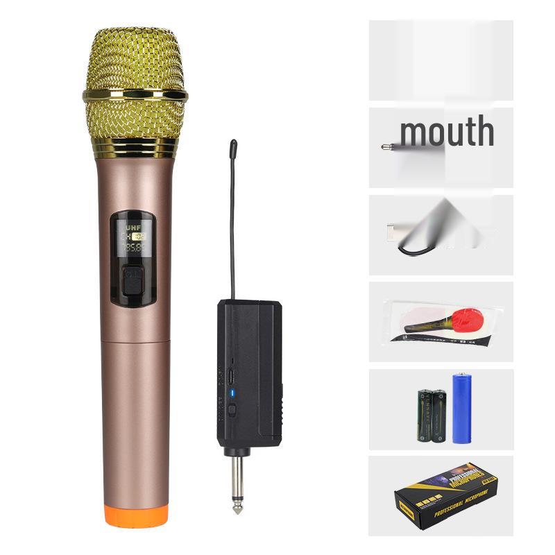 Dual Wireless Handheld Microphone & Trolley Speaker for Live Broadcasts and Home Karaoke