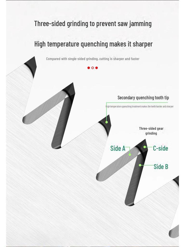Two-Color Handle Double-Sided Garden Saw for Tree Cutting