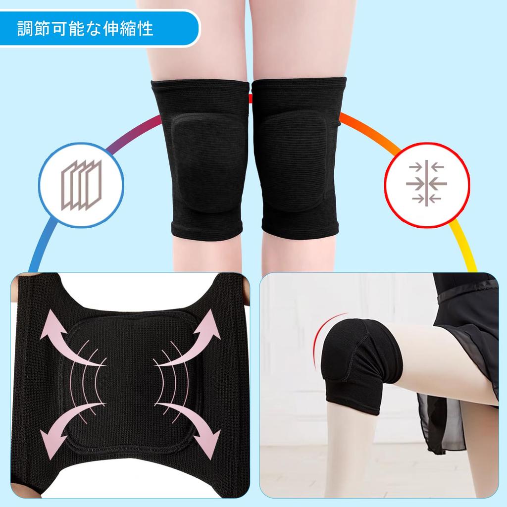 Knee Pads for and Outdoor Breathable Elastic Cotton Knee Pads for Injury Joint and Ligament Set Work, Sports, Activities, Prevention, Protection,