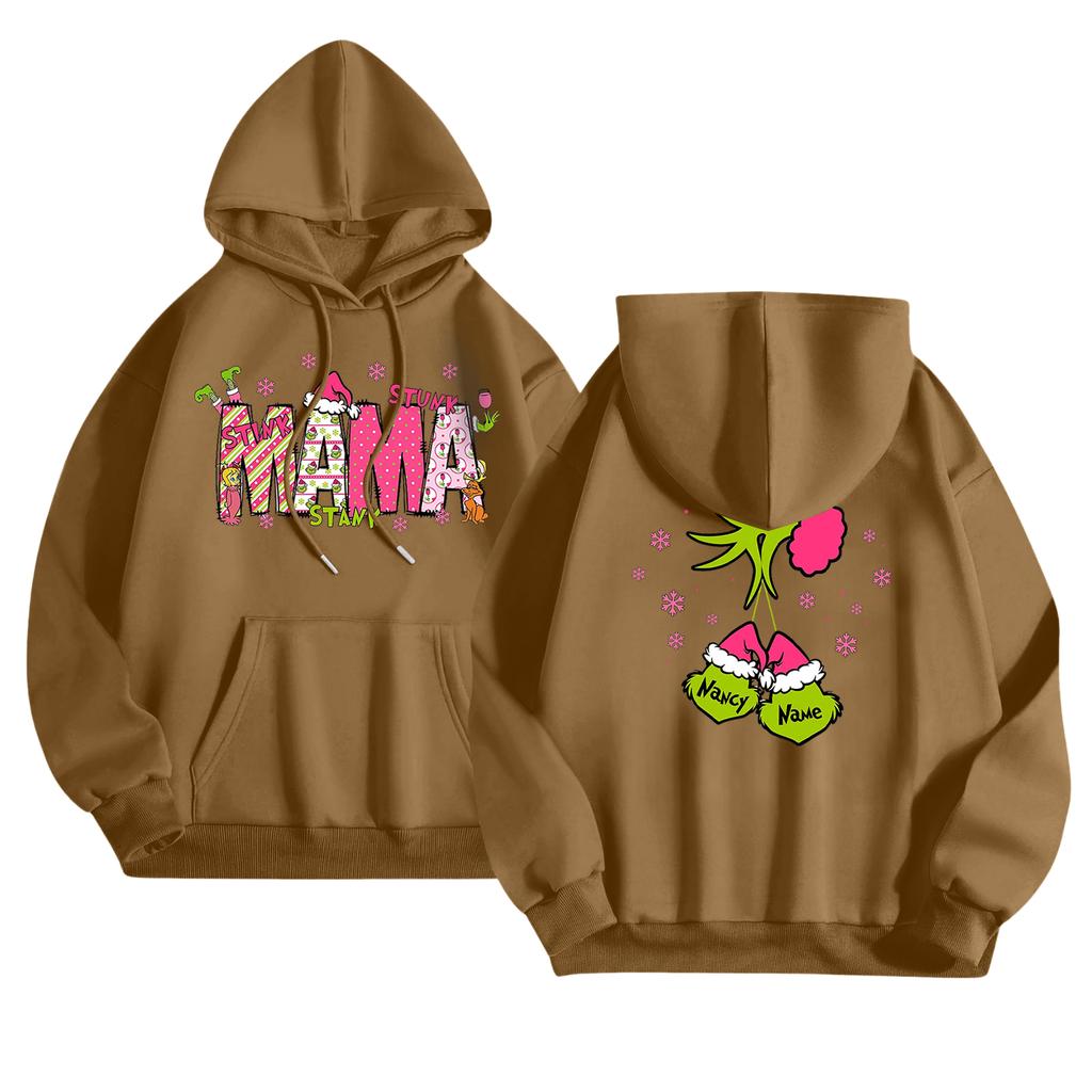 Women's Fashionable Casual Long-Sleeved Hooded Printed Sweatshirt