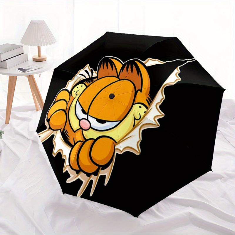 1pc Garfield Cat Windproof Automatic Umbrella, Lightweight for Women/Men, Perfect Christmas Gift A0811223