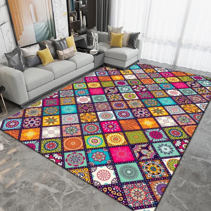 Bohemia Mandala Living Room Area Rug Bedroom Sofa Non Slip Carpet Bathroom Floor Mats Kitchen Entrance Doormat Home Decoration