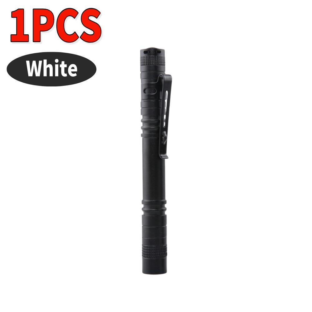 1-5PCS 395nm UV LED Torch Mini Portable Flashlight with Clip Pen Light Waterproof Banknote Pet Urine Stains Detector Pocket Lamp