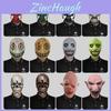 Assustador Adorno de Cabeça de Caveira Preto e Branco Para Eventos de Halloween Com Acabamento Realista em Látex