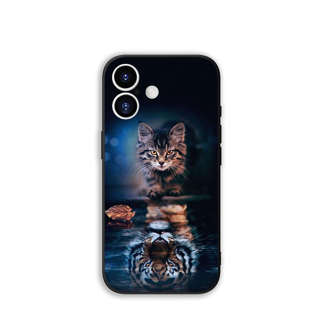 For Samsung Galaxy S25 S23 S22 S24 FE Ultra Plus A56 A05 A06 A15 A16 A57 S7 Edge Phone Cover Case Cat Meow