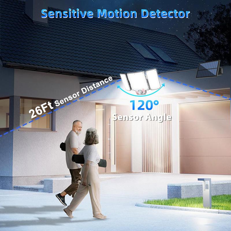 234/280 LED Solar Lights for Outside Motion Sensor Solar Flood Lights Waterproof Solar Powered Security Spot Garden Wall Lights
