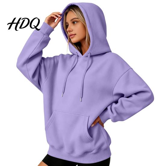 Activewear for Running And Travel Women Oversized Pullover Hoodie Cotton Blend Long Sleeve Sweatshirt Adjustable Sweatshirt with Pocket Drawstring