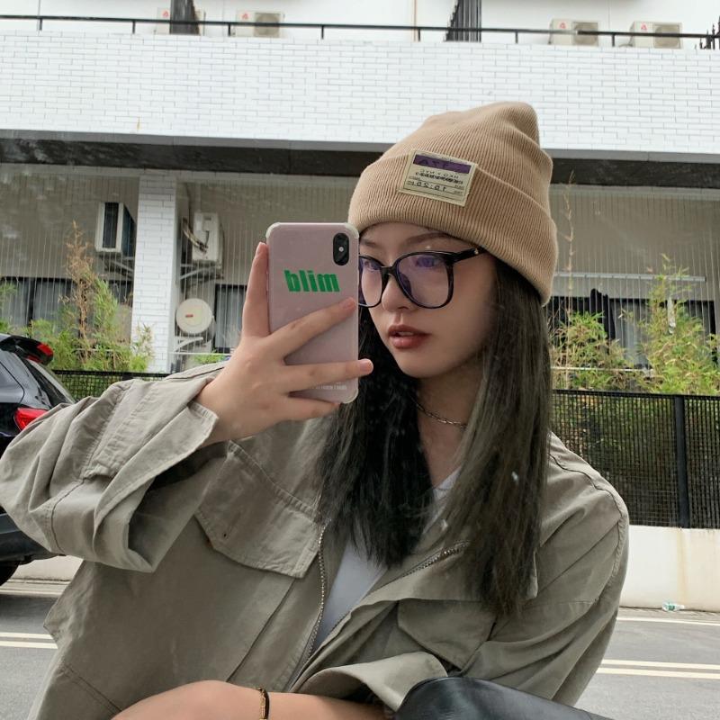 

Original high-quality versatile candy color high-density knitted hat women s autumn and winter warm ear protection wool hat L（58-60cm）