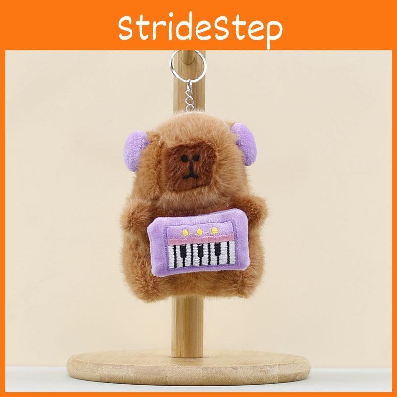 Music Band Capybara Mini Plush Pendant Toy Collectible Gift For Kids Desk Decor