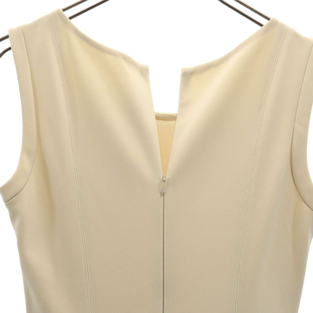 FOXEY NEW YORK made in Japan No sleeve Long dress 38 beige Women Used