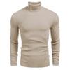 Men's Turtleneck Sweater Autumn and Winter, Men's Sweater Long-sleeved Pullover, New Green.