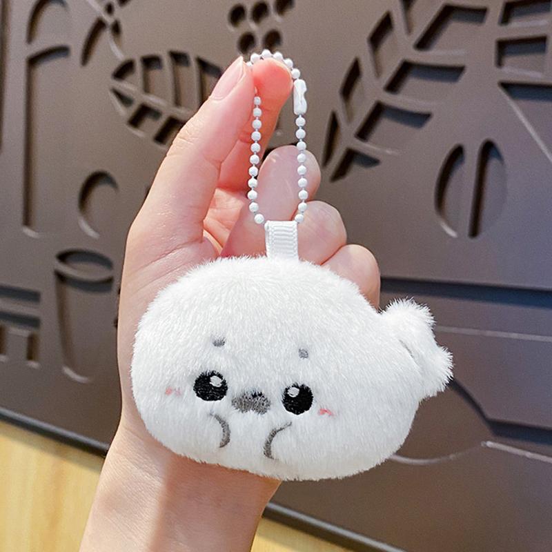 1/2 Pcs Cute Baby Seal Doll Plush Toy Pendant Cartoon Plush Keychain Ocean Toy Souvenir Seal Pendant Gift Doll Bag Pendant Gift