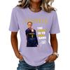 Unisex Casual Letter Print Neck Short Sleeve T-Shirt for Everyday Wear