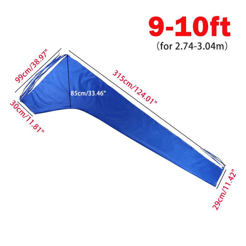 600D Sail Cover Mainsail Boom Boat Cover Anti UV Sunshade Boom Sail Cover 8-9Ft 9-10Ft 10-11Ft 11-12Ft 12-13Ft Waterproof