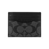 Card Case Classic Presbyopia Print Three Credit Card Slots Coated Canvas Card Case Men's Gray Black