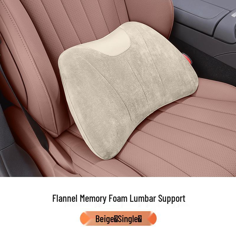 Car Seat Neck and Lumbar Support Pillow – Universal Flannel Cushion for All Seasons