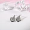 Fan-shaped Micro-studded Diamond Earrings Earrings Korean Zirconium Girlfriend Gift